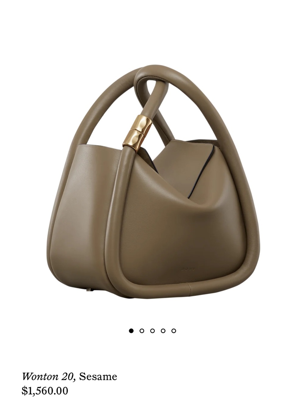 Boyy wonton 20 Leather Shoulder Bag Taupe